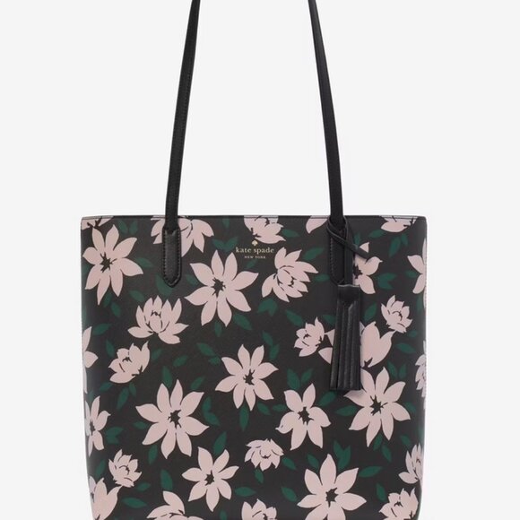 Kate Spade Jana Winter Blooms Medium Tote Shoulder Bag...